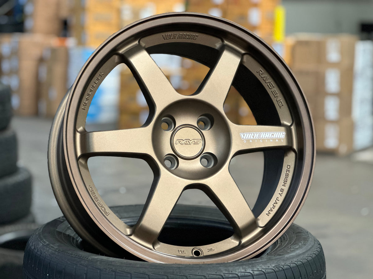 New 16X7 ET40 AOW Flow Formed TE37 Rim (4 wheel) Matt Bronze (WE) 4X100