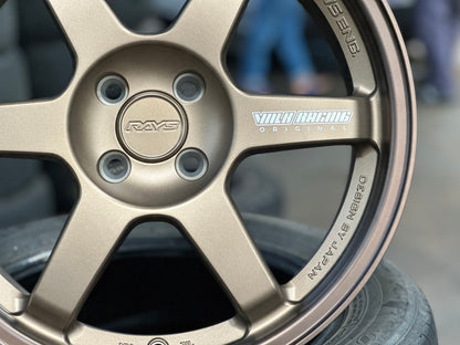 New 16X7 ET40 AOW Flow Formed TE37 Rim (4 wheel) Matt Bronze (WE) 4X100