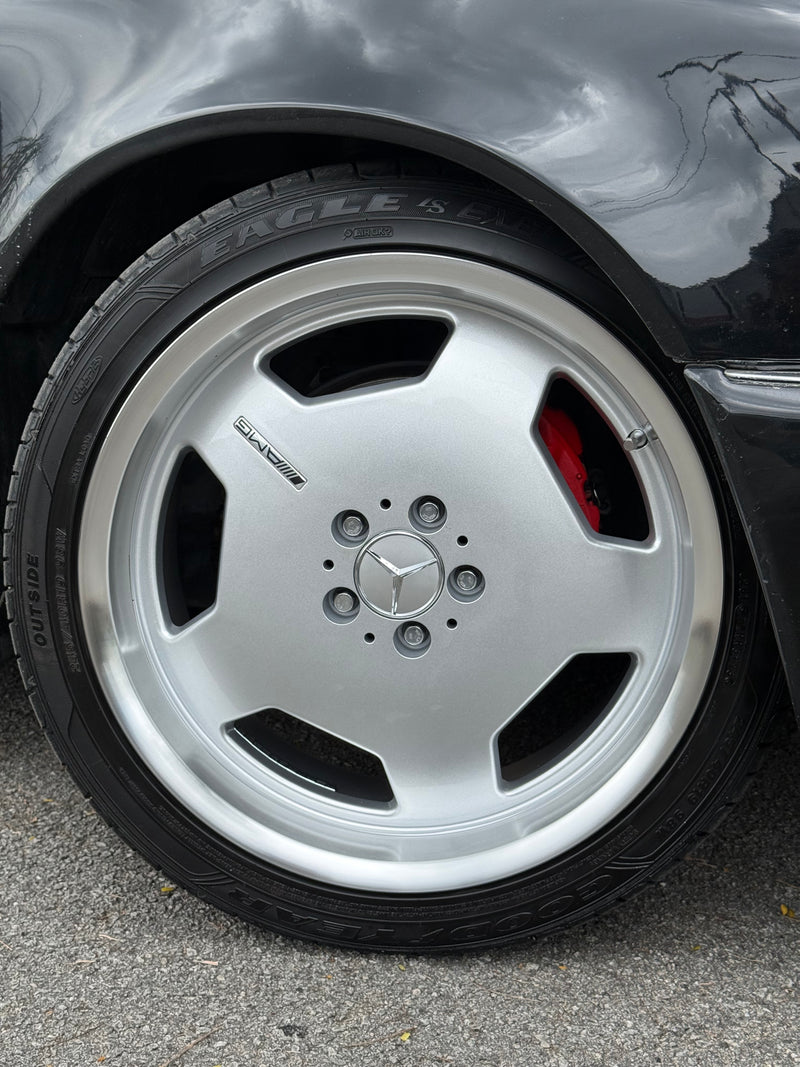 New 19x8.5 Front 19x9.5 Rear ET35 Mercedes Classic Monoblock Design Silver 5x112 (4 Wheels)