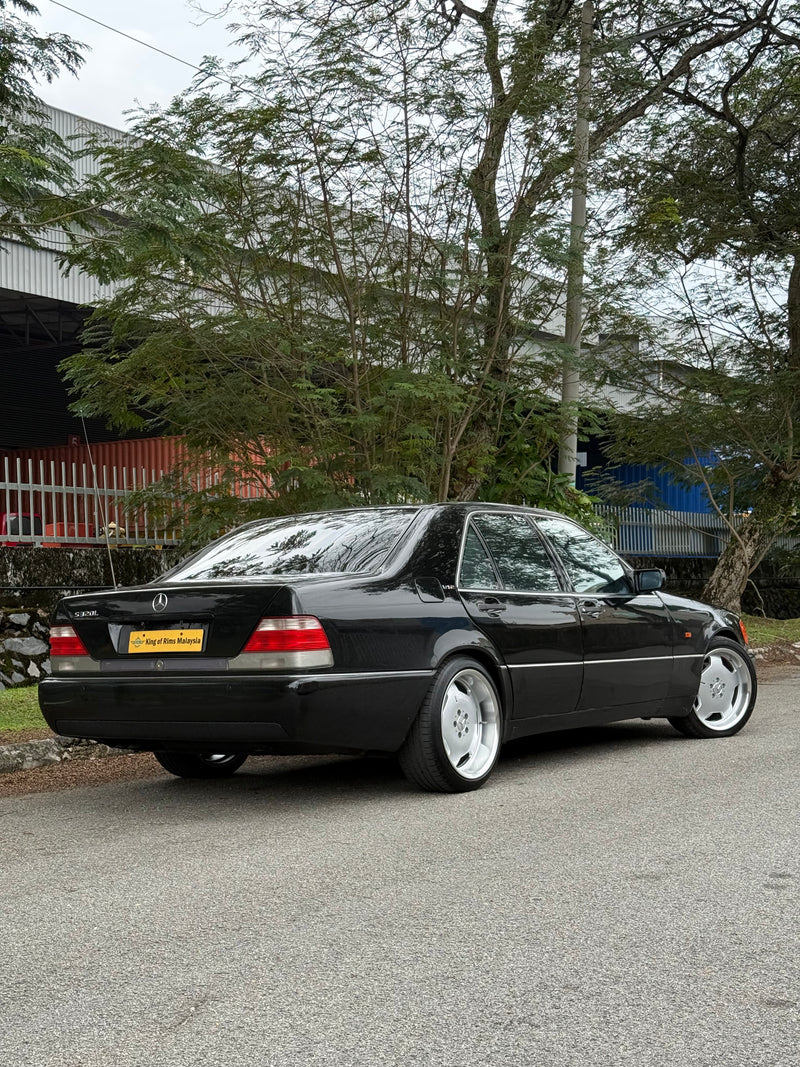 New 19x8.5 Front 19x9.5 Rear ET35 Mercedes Classic Monoblock Design Silver 5x112 (4 Wheels)