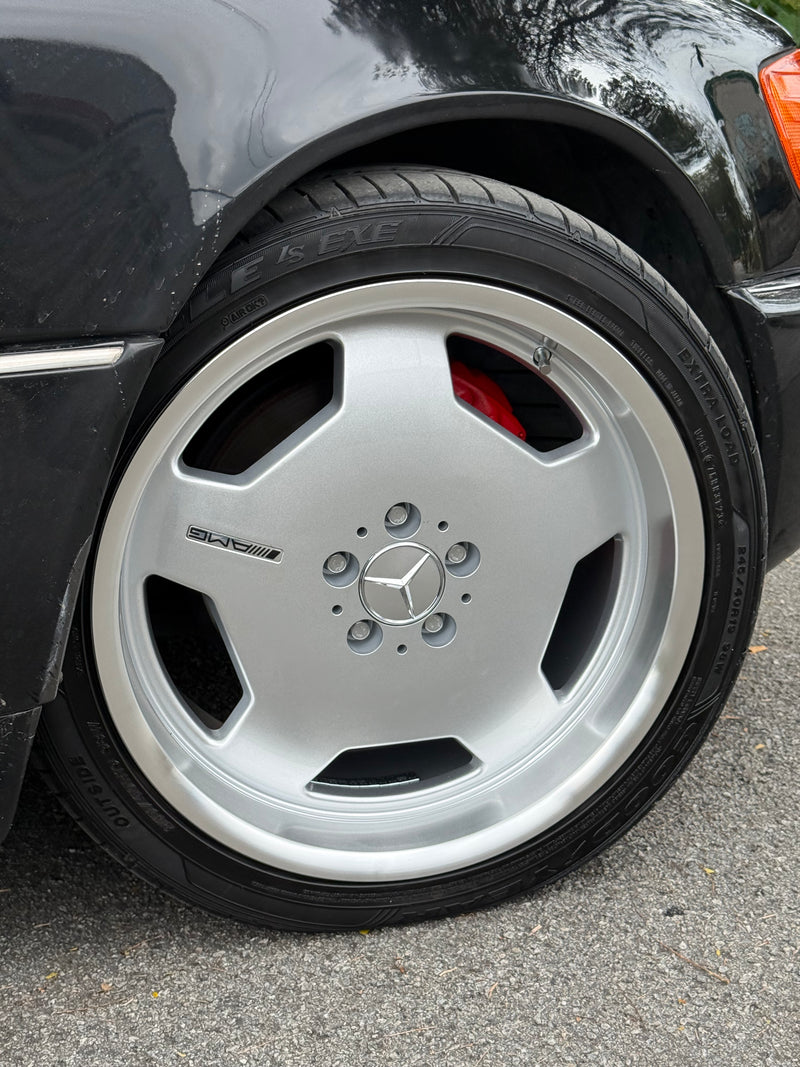 New 19x8.5 Front 19x9.5 Rear ET35 Mercedes Classic Monoblock Design Silver 5x112 (4 Wheels)