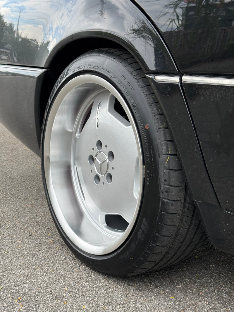 New 19x8.5 Front 19x9.5 Rear ET35 Mercedes Classic Monoblock Design Silver 5x112 (4 Wheels)