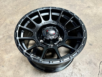 New 15x8 ET-6 Lenso Venom 7 Flow Formed Rim Satin Black (5 PCS) 5x139.7