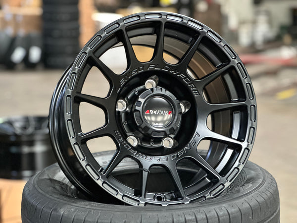 New 15 Lenso Venom 7 Jimny Rim (5 wheel) Black 5X139.7 (5 pcs)