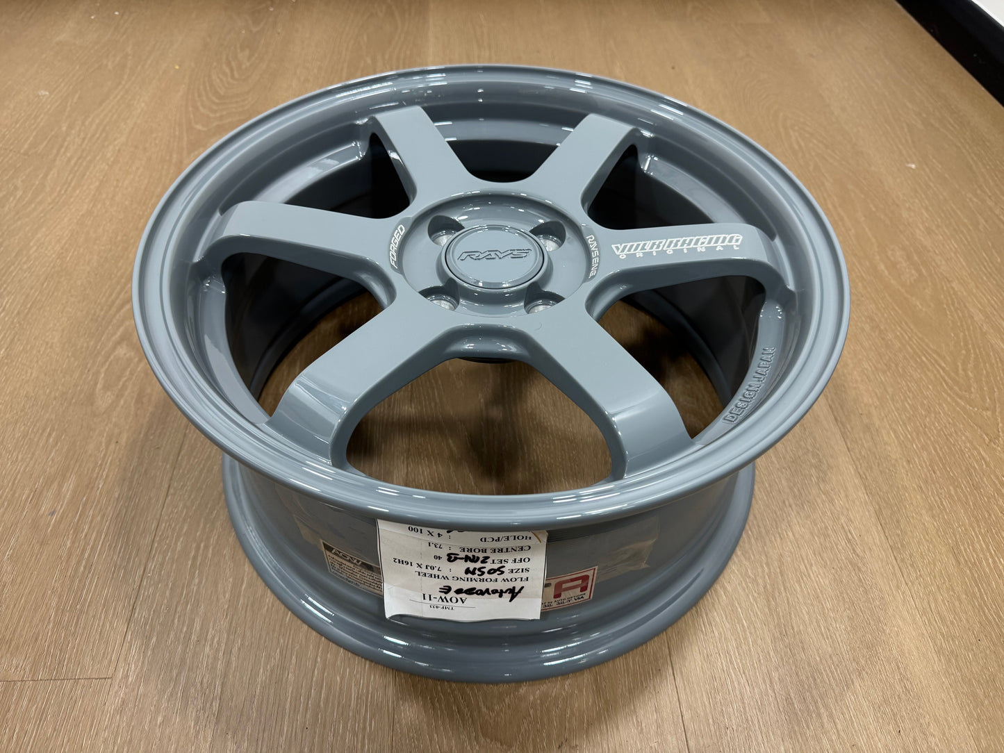 New 16X7 ET40 AOW Flow Formed TE37 Sonic Rim (4 wheel) Arm Grey (WE) 4X100