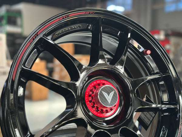 New 16x7 ET35 Lenso VNK Rim (4 wheel) Gloss Black 4x114.3