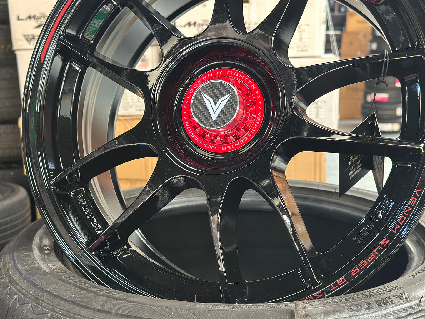 New 16x7 ET35 Lenso VNK Rim (4 wheel) Gloss Black 4x114.3