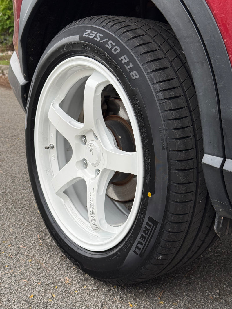 NEW 17X7.5 ET40 AOW GT Flow Formed Rim Racing White 5X100