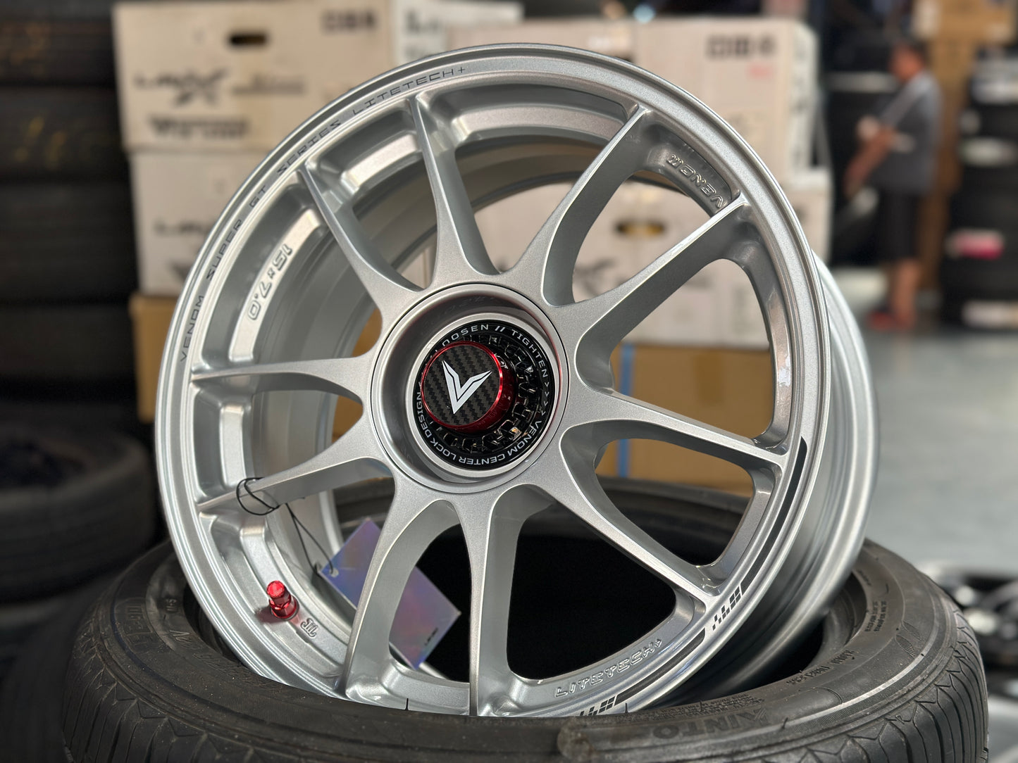NEW 15X7 ET35 Lenso VNK Rim (4 wheel) 4X100 Silver