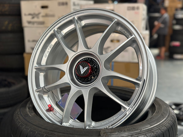 NEW 15X7 ET35 Lenso VNK Rim (4 wheel) 4X100 Silver