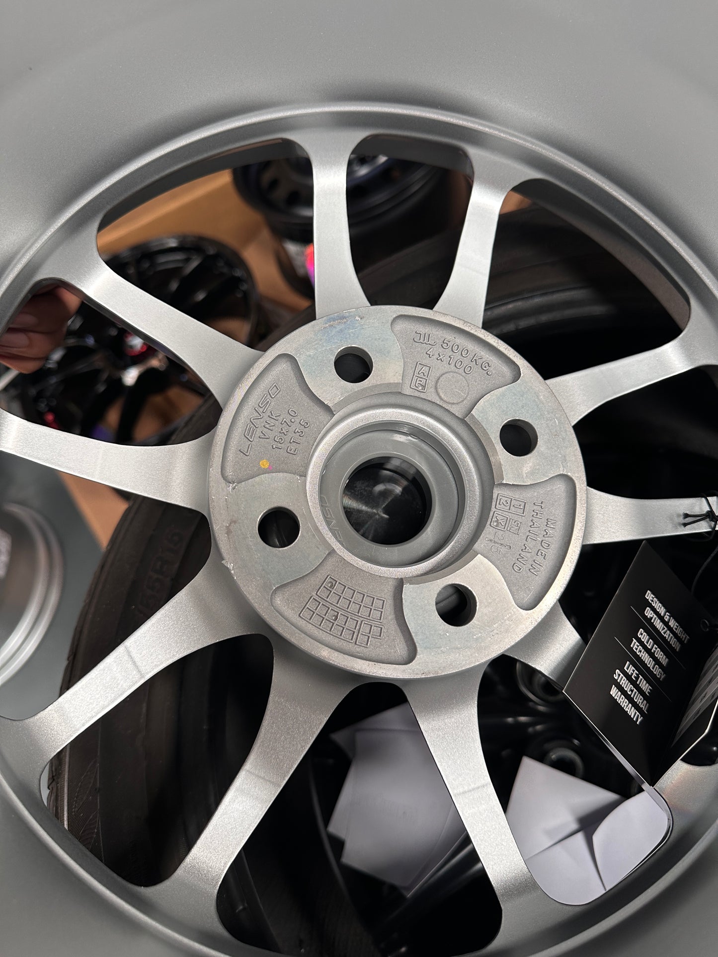 NEW 15X7 ET35 Lenso VNK Rim (4 wheel) 4X100 Silver