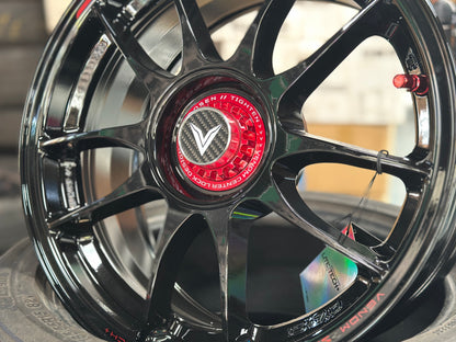 NEW 15x7 ET35 Lenso VNK Rim (4 wheel) 4X100 Black