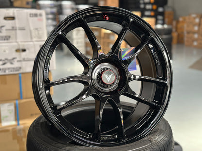NEW 18x8.5 ET35 Lenso VNK (4 wheel) 5X114.3 Black