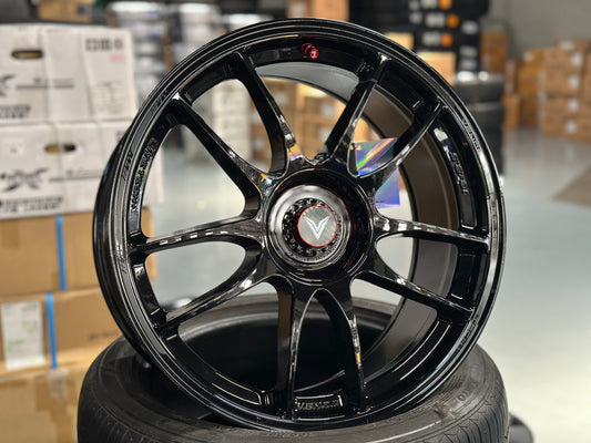 NEW 18x8.5 ET35 Lenso VNK (4 wheel) 5X114.3 Black