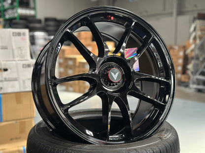 NEW 18x8.5 ET35 Lenso VNK (4 wheel) 5X114.3 Black