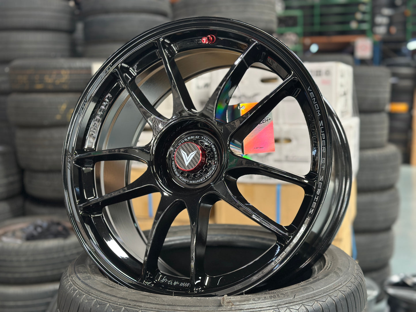 NEW 18x8.5 ET35 Lenso VNK (4 wheel) 5X114.3 Black