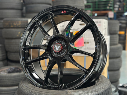 NEW 18x8.5 ET35 Lenso VNK (4 wheel) 5X114.3 Black
