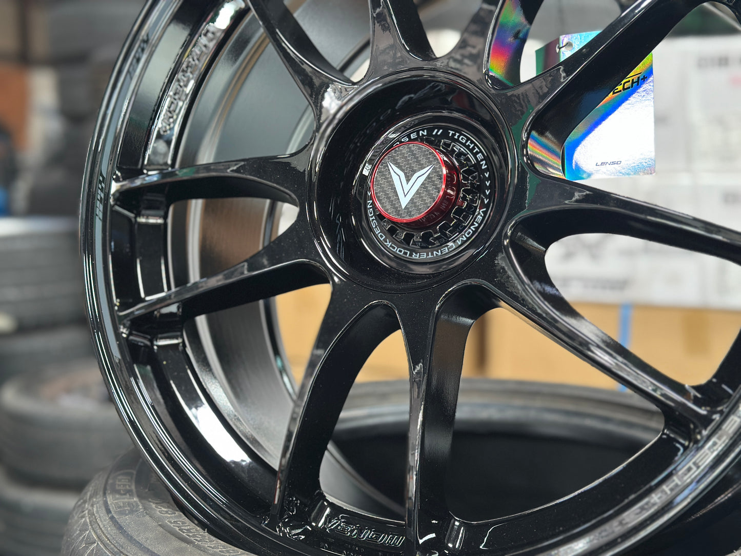 NEW 18x8.5 ET35 Lenso VNK (4 wheel) 5X114.3 Black