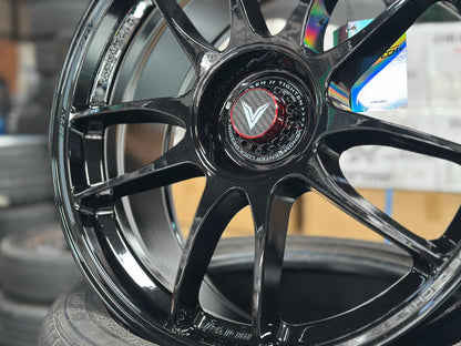 NEW 18x8.5 ET35 Lenso VNK (4 wheel) 5X114.3 Black