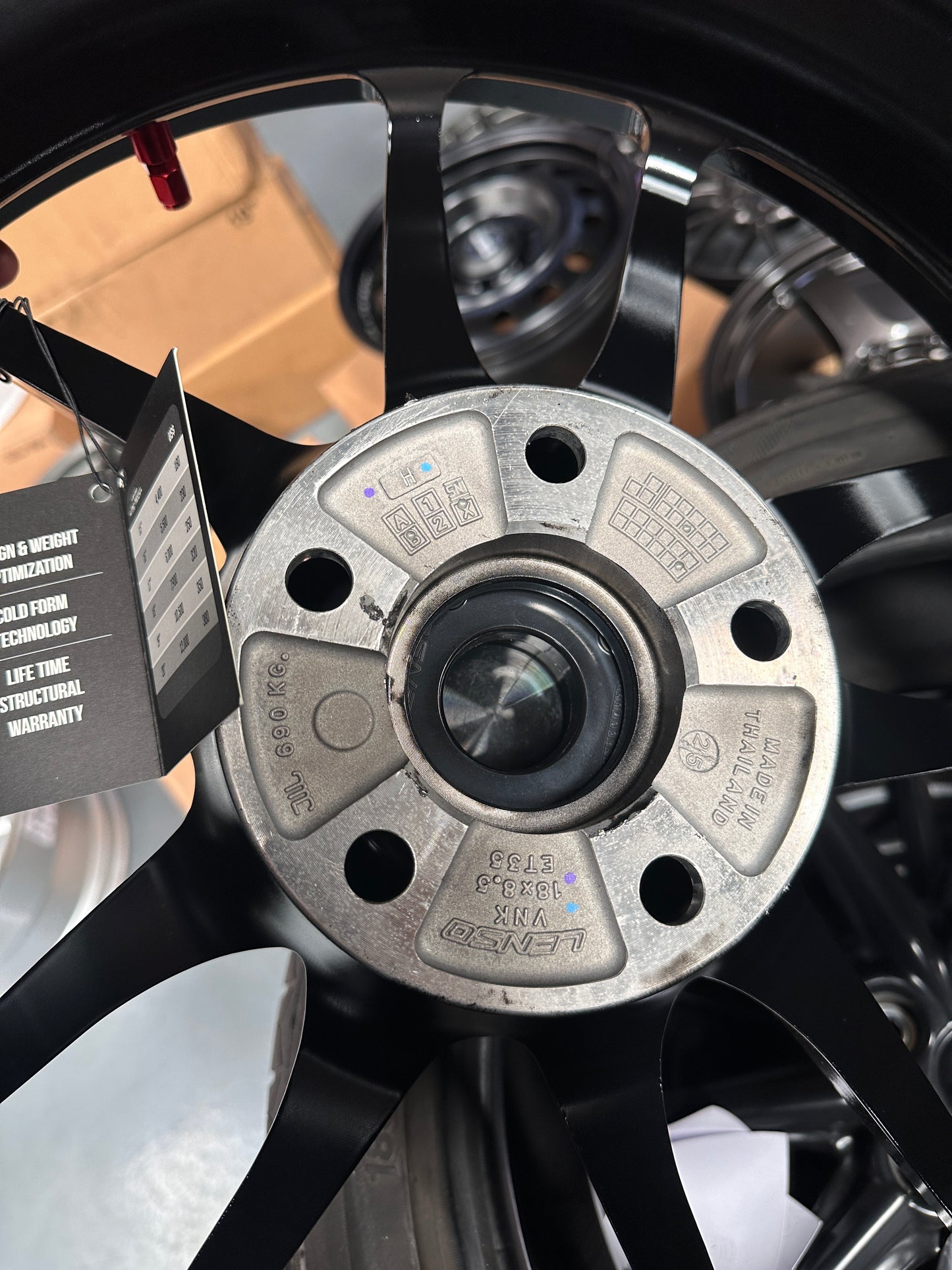 NEW 18x8.5 ET35 Lenso VNK (4 wheel) 5X114.3 Black