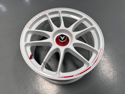 NEW 18x8.5 ET35 Lenso VNK (4 wheel) 5X114.3 White
