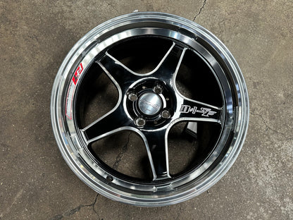 New 17 Lenso D1SF Rim (4 wheel) Black Polished Lip 4X100