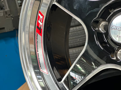 New 17 Lenso D1SF Rim (4 wheel) Black Polished Lip 4X100