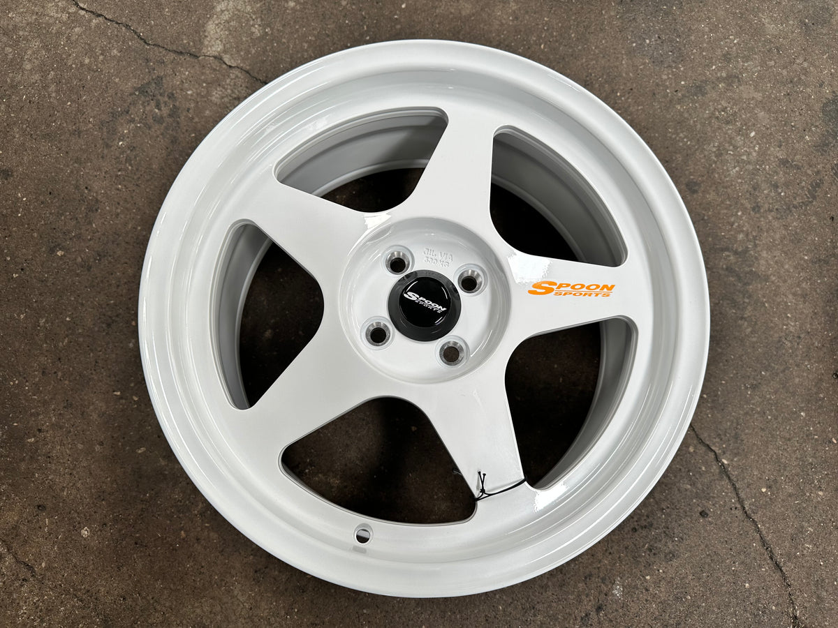 New 17X8 ET40 NK Performance Spoon Design Rim (4 wheel) Gloss White 4X100