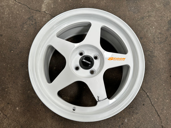 New 17X8 ET40 NK Performance Spoon Design Rim (4 wheel) Gloss White 4X100