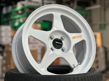 New 17X8 ET40 NK Performance Spoon Design Rim (4 wheel) Gloss White 4X100