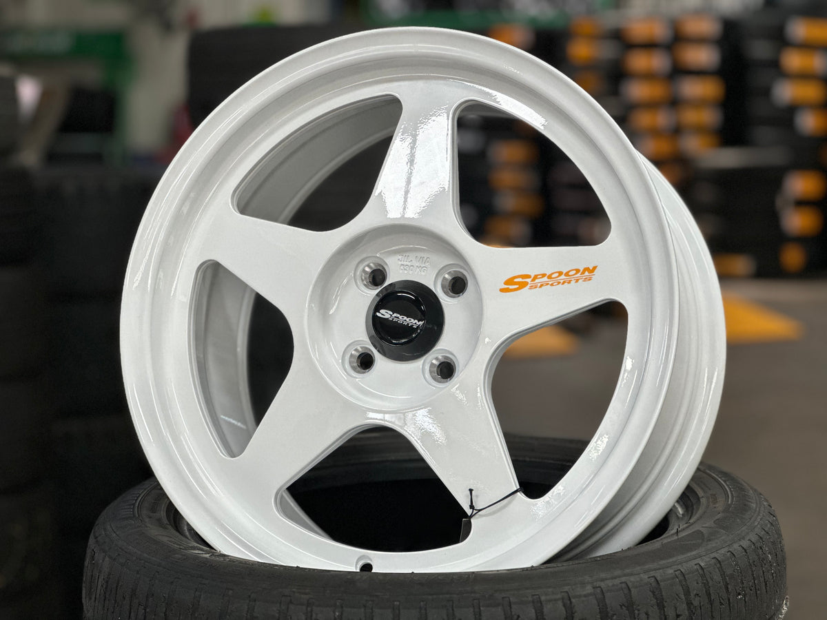 New 17X8 ET40 NK Performance Spoon Design Rim (4 wheel) Gloss White 4X100
