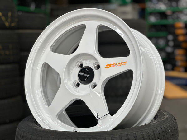 New 17X8 ET40 NK Performance Spoon Design Rim (4 wheel) Gloss White 4X100