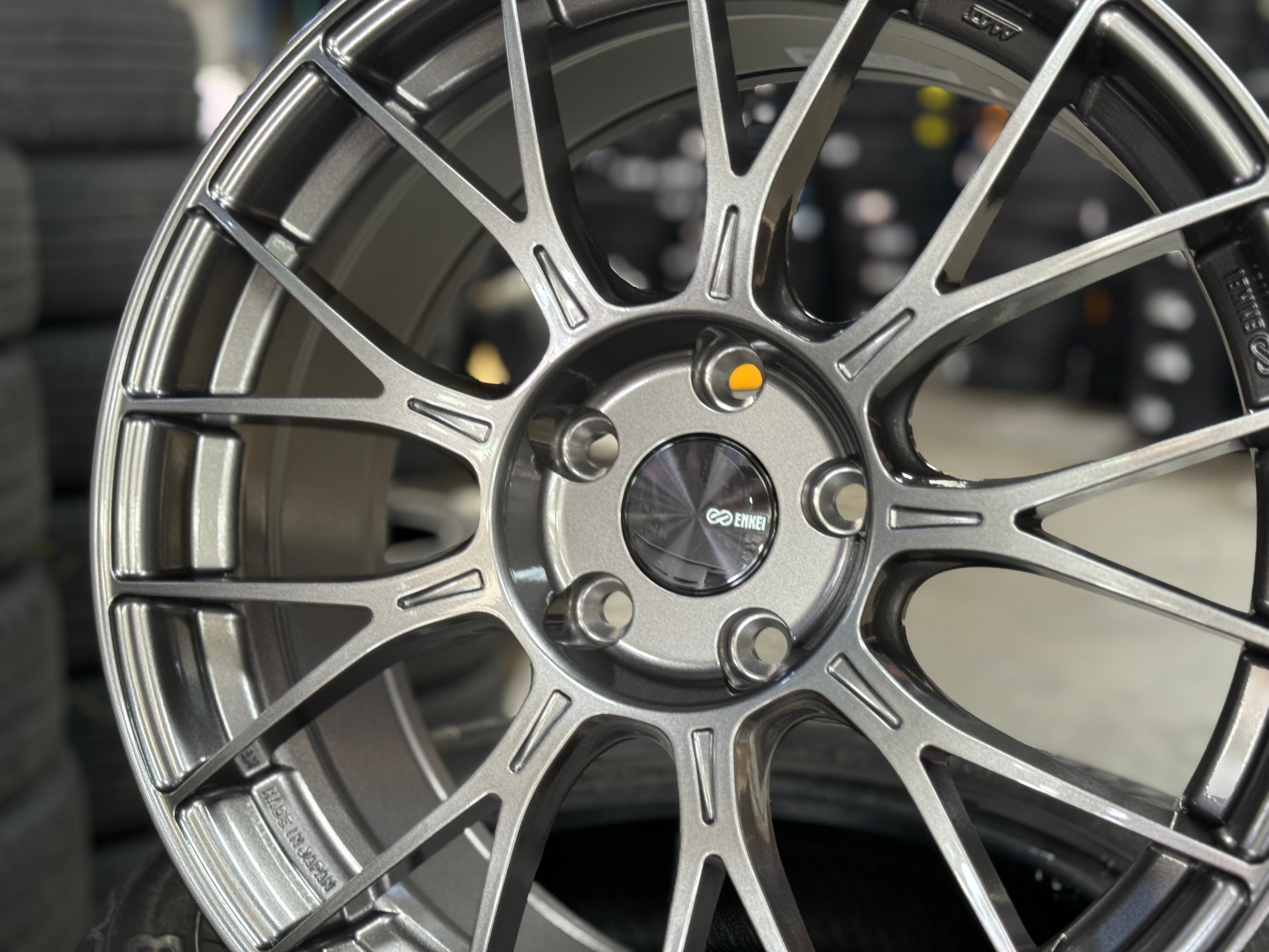 New 18x8.5 ET45 ENKEI Racing PFM1 Japan Rim (4 wheel) Dark Silver