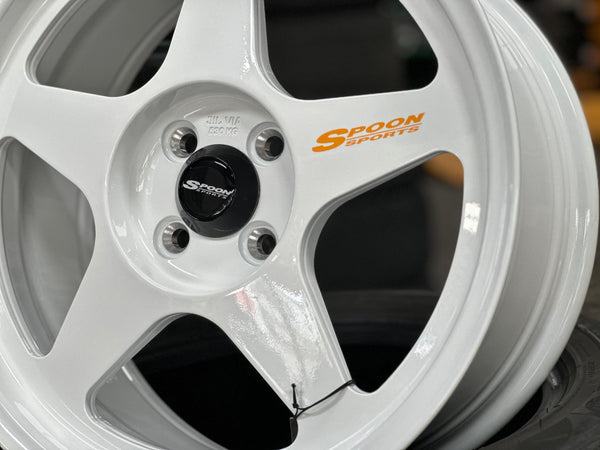 New 17X8 ET40 NK Performance Spoon Design Rim (4 wheel) Gloss White 4X100