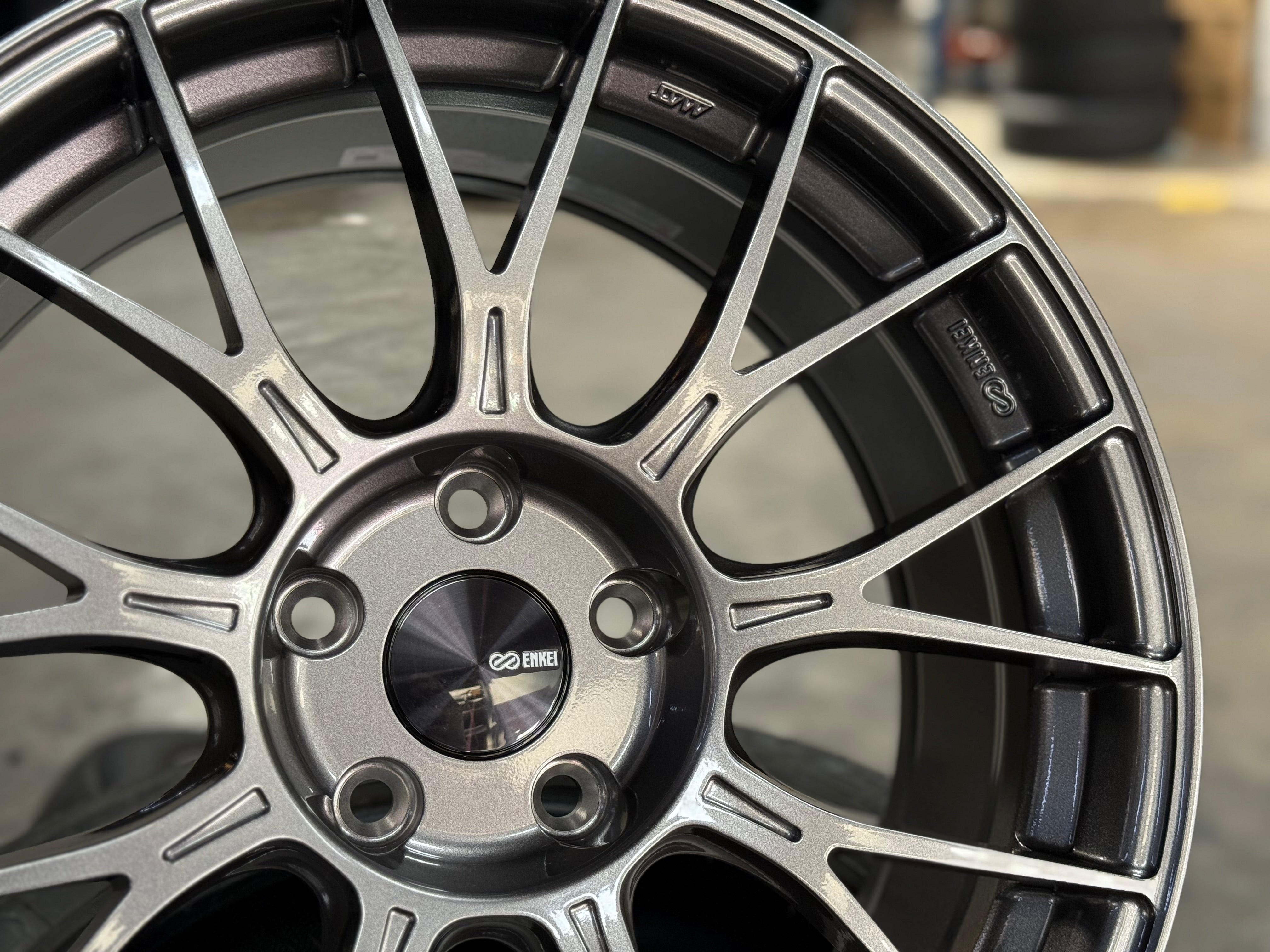 New 18x8.5 ET45 ENKEI Racing PFM1 Japan Rim (4 wheel) Dark Silver
