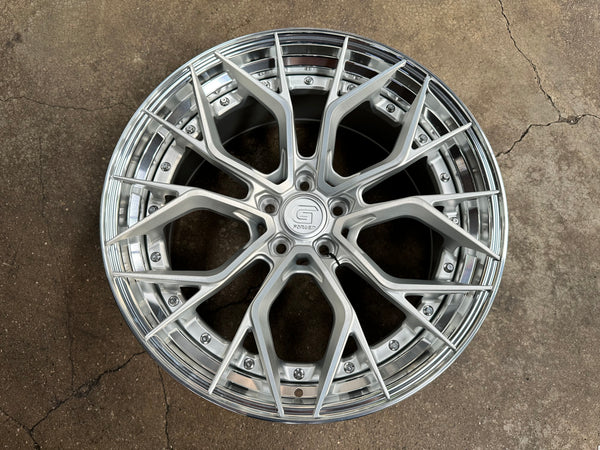 New 20x8.5 ET30 20x10 ET40 G Forged GF09 (4 wheel) 5x112 Gloss Silver