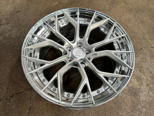 New 20x8.5 ET30 20x10 ET40 G Forged GF09 (4 wheel) 5x112 Gloss Silver