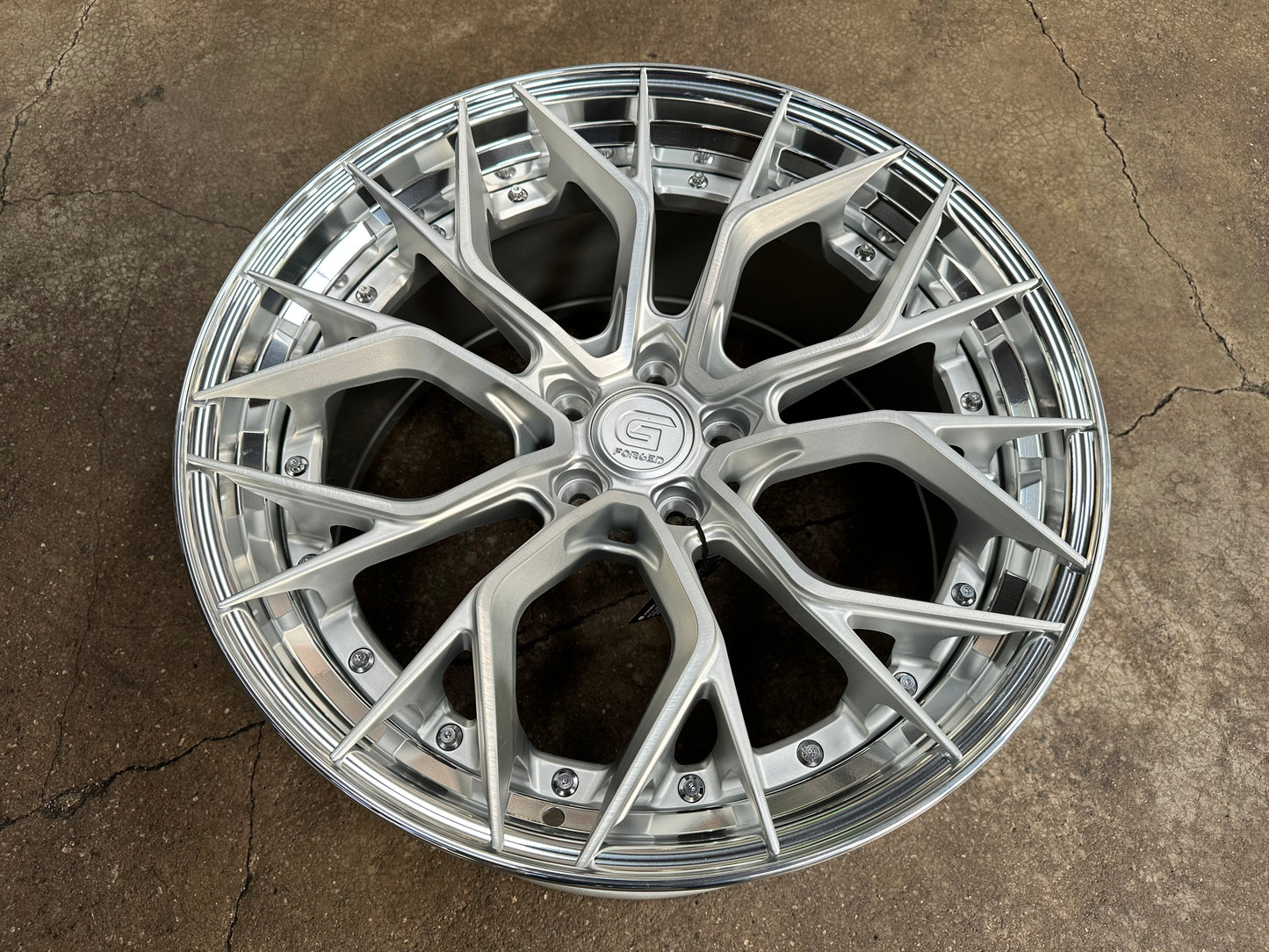 New 20x8.5 ET30 20x10 ET40 G Forged GF09 (4 wheel) 5x114.3 Silver