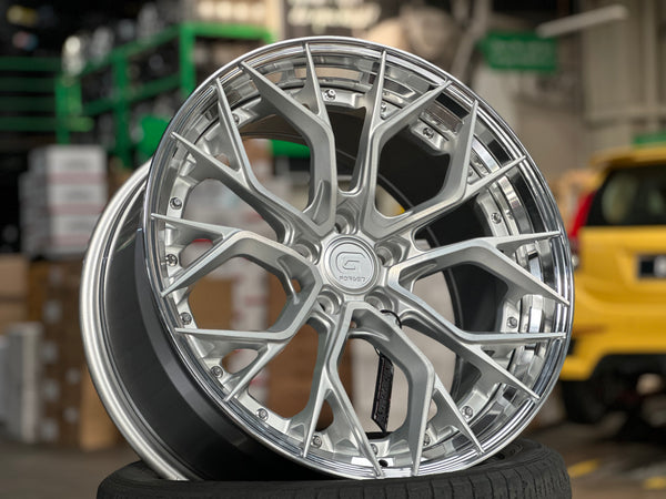 New 20x8.5 ET30 20x10 ET40 G Forged GF09 (4 wheel) 5x112 Gloss Silver