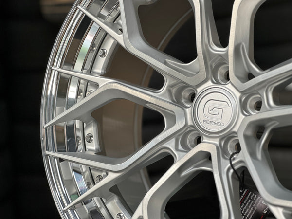 New 20x8.5 ET30 20x10 ET40 G Forged GF09 (4 wheel) 5x112 Gloss Silver