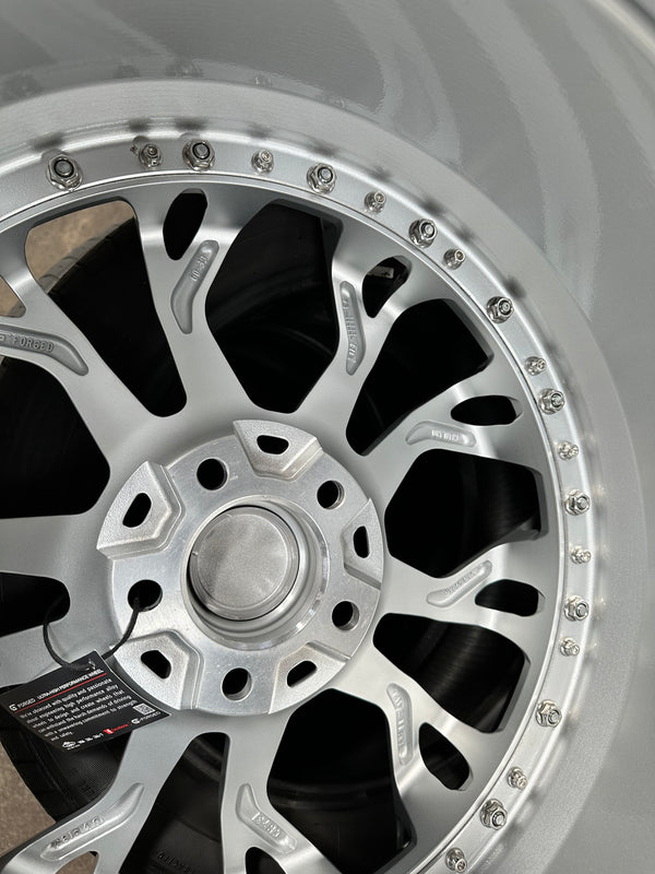 New 20x8.5 ET30 20x10 ET40 G Forged GF09 (4 wheel) 5x112 Gloss Silver