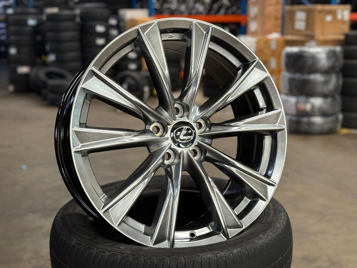 New 19x8 ET35 RS Lexus Toyota RX (4 wheel) 5x114.3 Hyper Black