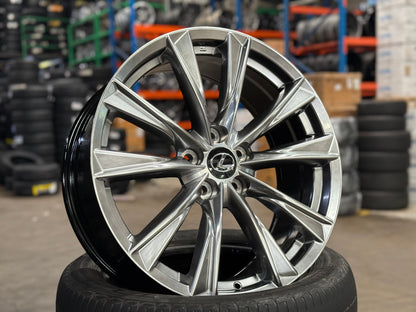 New 19x8 ET35 RS Lexus Toyota RX (4 wheel) 5x114.3 Hyper Black