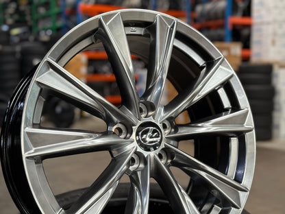 New 19x8 ET35 RS Lexus Toyota RX (4 wheel) 5x114.3 Hyper Black