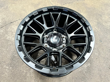 New 16x8.5 ET0 Lenso CEZAR Rim (4 wheel) Black 6x139.7