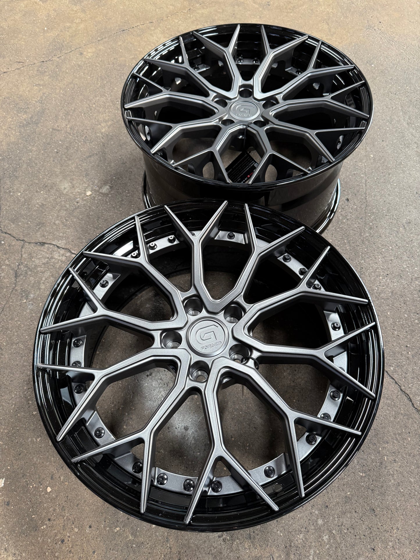 New 19x8.5 ET32 19x9.5 ET38 G Forged GF05 (4 wheels) Matte Gunmetal 5x112
