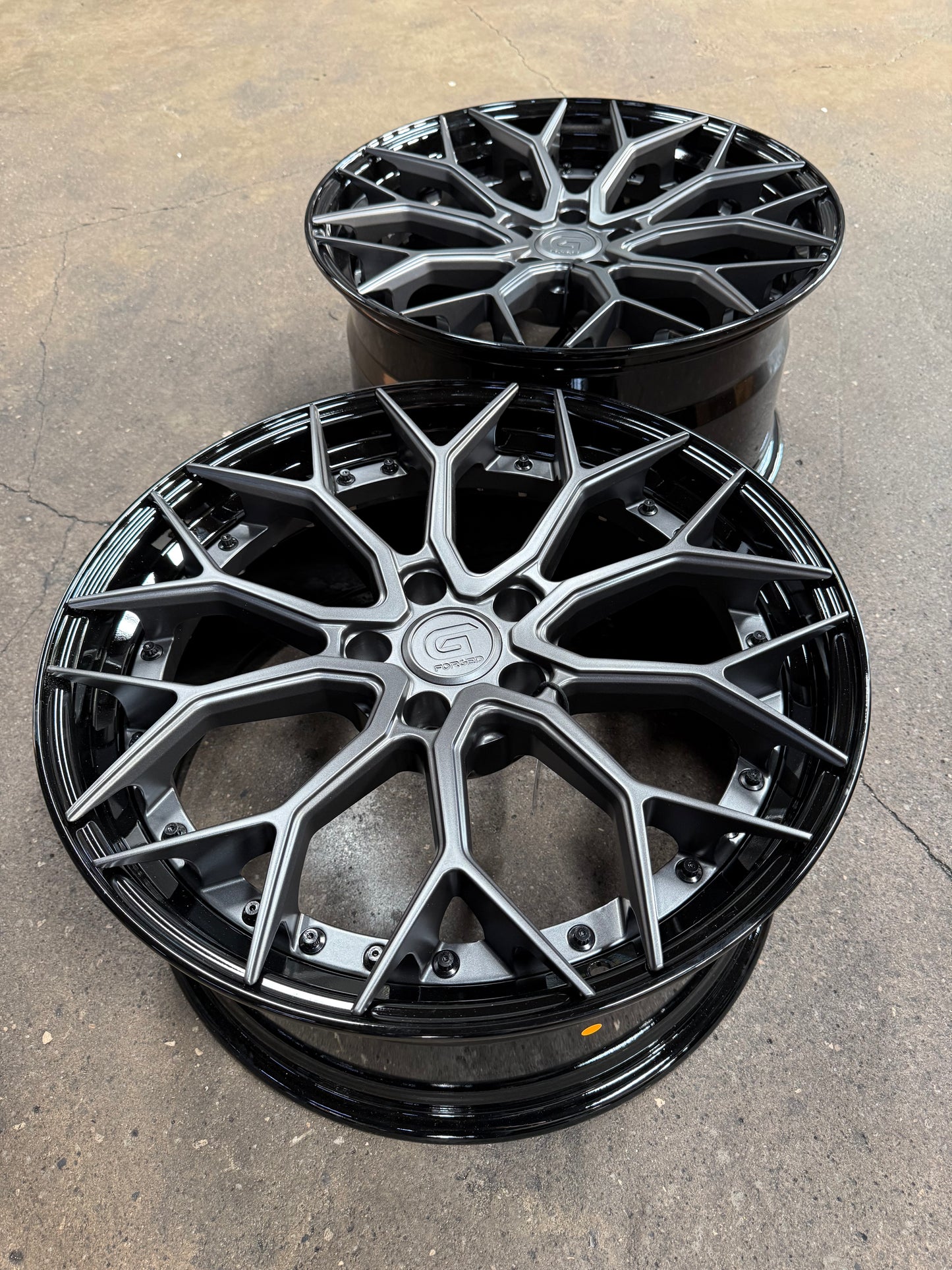 New 19x8.5 ET32 19x9.5 ET38 G Forged GF05 (4 wheels) Matte Gunmetal 5x112