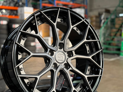 New 19x8.5 ET32 19x9.5 ET38 G Forged GF05 (4 wheels) Matte Gunmetal 5x112