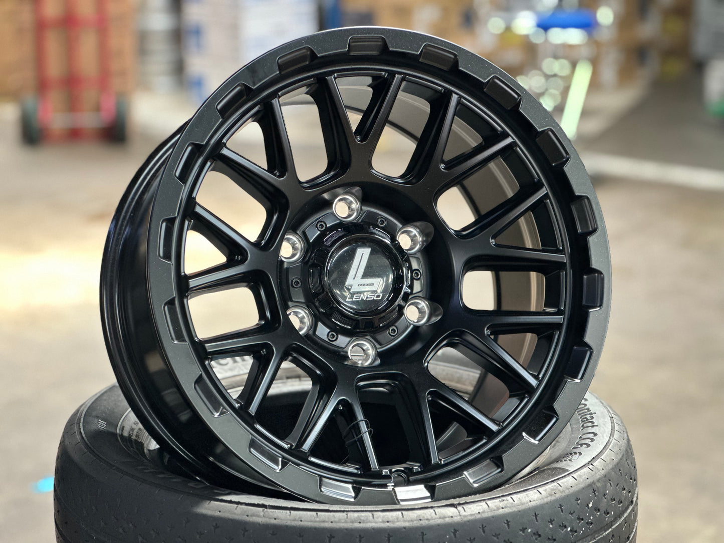New 16x8.5 ET0 Lenso CEZAR Rim (4 wheel) Black 6x139.7