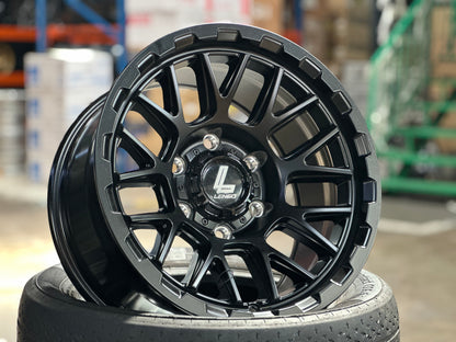 New 16x8.5 ET0 Lenso CEZAR Rim (4 wheel) Black 6x139.7